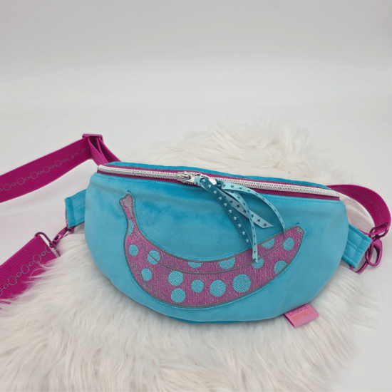 Gürteltasche - Banane - Blau-Türkis